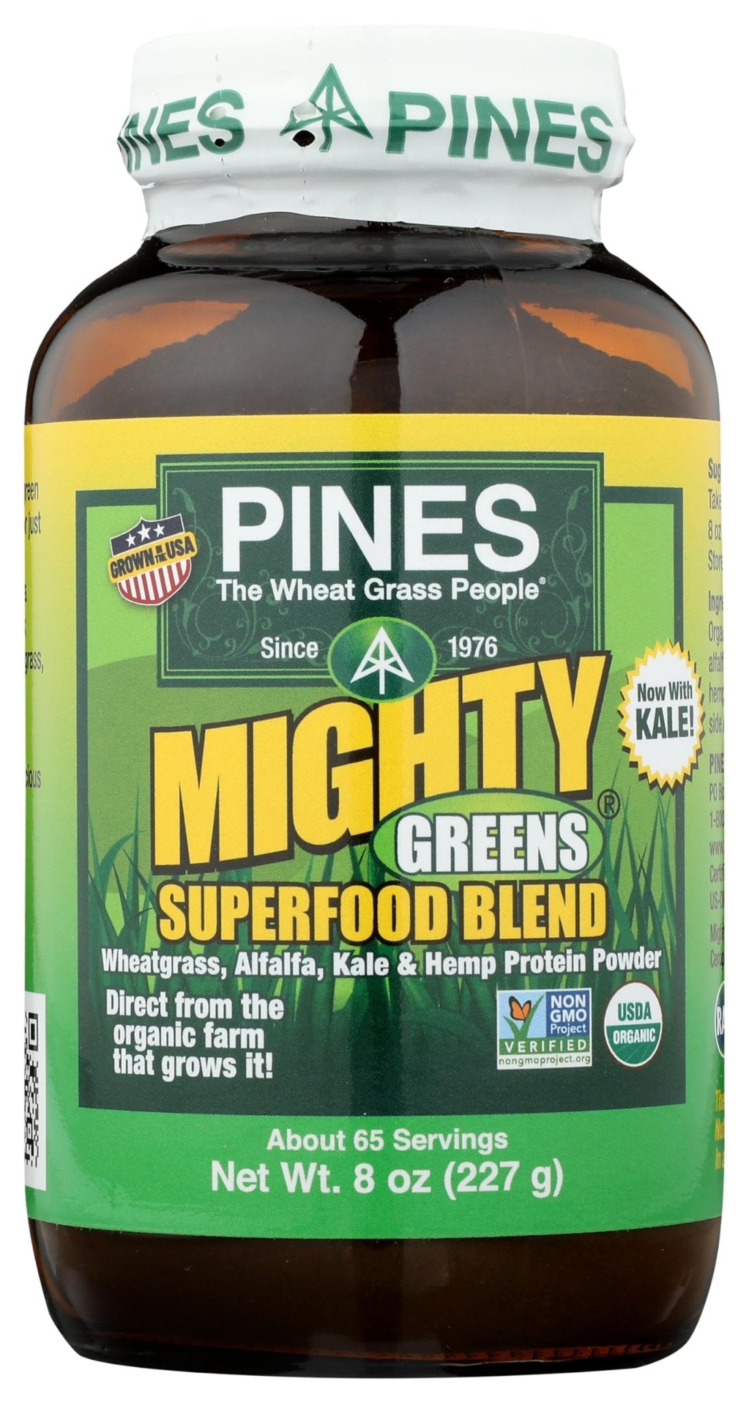 Pines Organic Mighty Greens Superfood Blend, 8 Ounce - dailyvitalstore