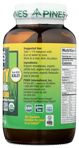 Pines Organic Mighty Greens Superfood Blend, 8 Ounce - dailyvitalstore