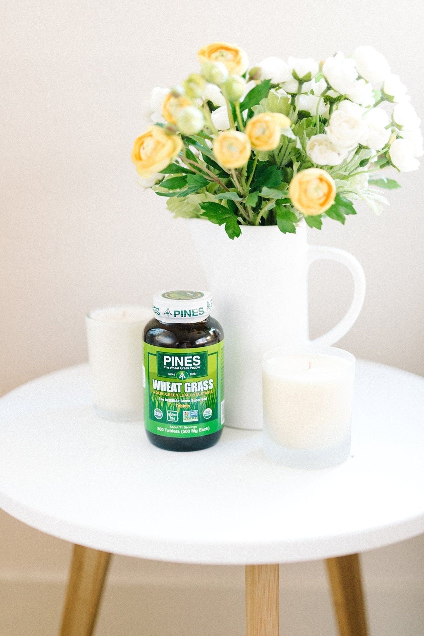 PINES Organic Wheat Grass, 250 Count Tablets | PINES Wheat Grass as featured in the new blockbuster film, Ocean's 8! - dailyvitalstore
