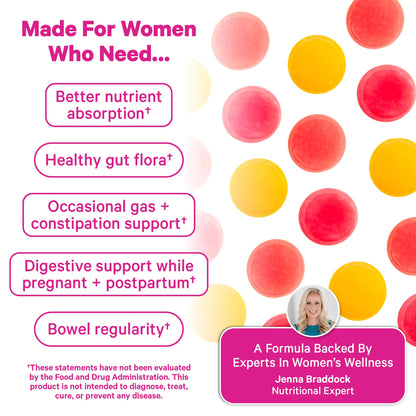 Pink Stork Prenatal Fiber Gummies for Women - 3g Prebiotic Inulin from Chicory Root - Natural Pregnancy & Postpartum Stool Softeners - dailyvitalstore