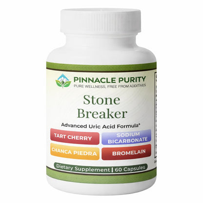 Pinnacle Purity Stone Breaker 60 Capsules, With Chanca Piedra, Tart Cherry & Bromelain – Supports Kidney & Liver Balance, Promotes Gentle Stone Management, Enhances Natural Cleansing Pathways, Non-GMO - dailyvitalstore