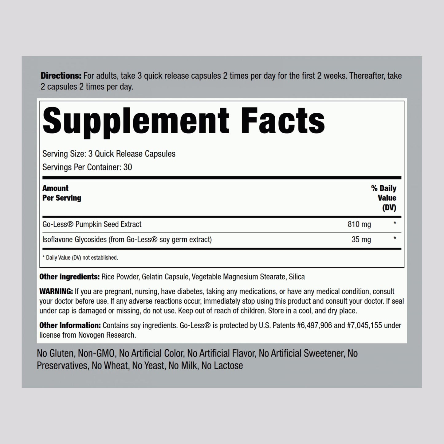 Piping Rock Bladder Control Pills for Women and Men | 90 Capsules | Maximum Strength Formula | Pumpkin Seed Extract | Non-GMO, Gluten Free Supplement - dailyvitalstore