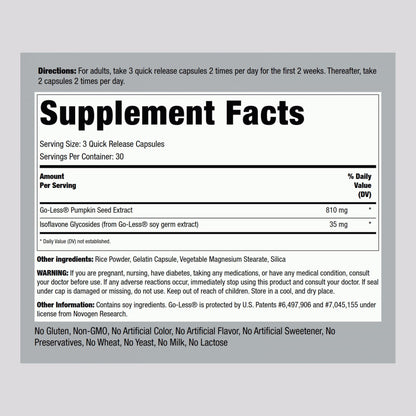 Piping Rock Bladder Control Pills for Women and Men | 90 Capsules | Maximum Strength Formula | Pumpkin Seed Extract | Non-GMO, Gluten Free Supplement - dailyvitalstore