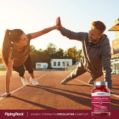 Piping Rock Circulation Supplement | 120 Capsules | Double Strength Complex | Non-GMO, Gluten Free - dailyvitalstore
