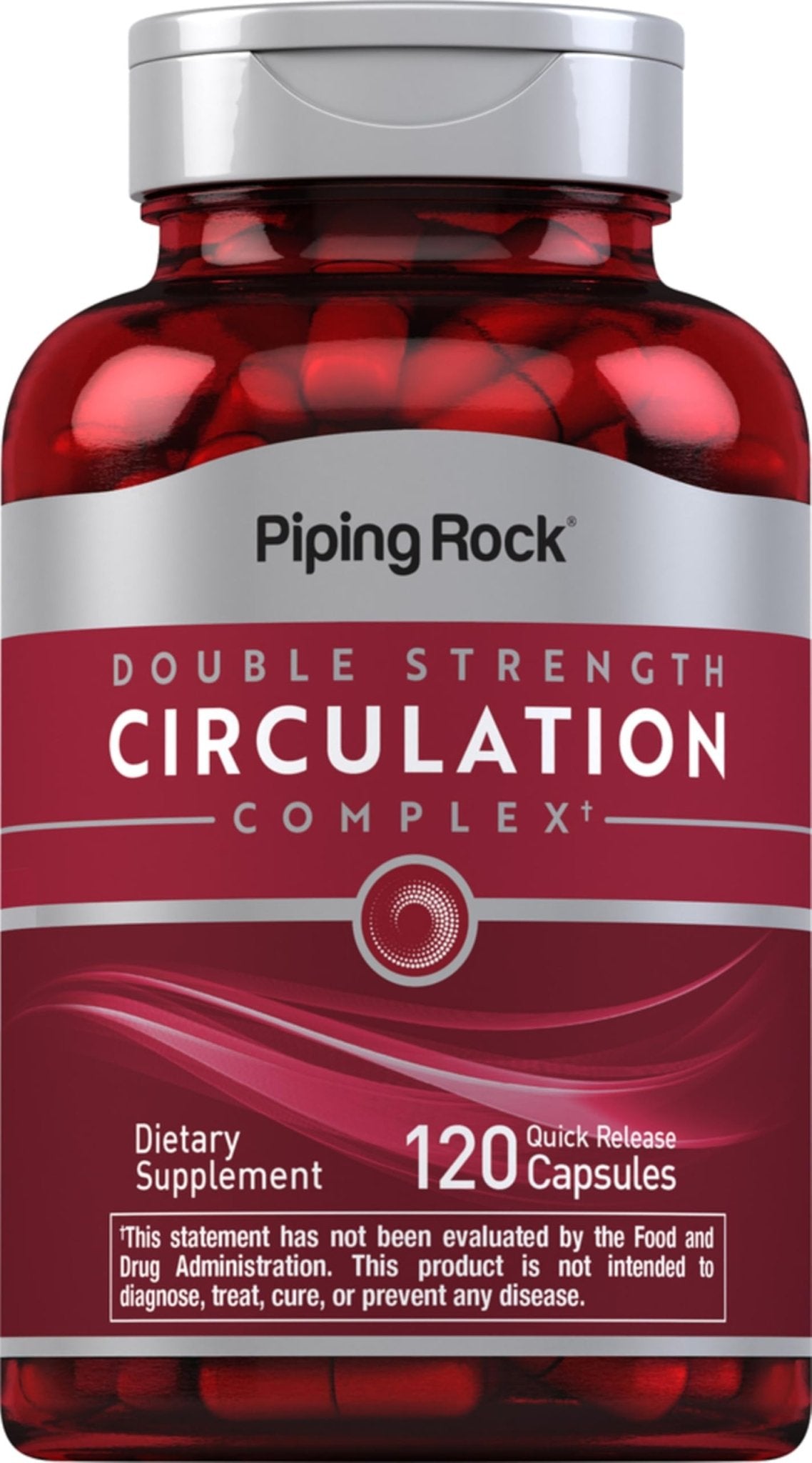 Piping Rock Circulation Supplement | 120 Capsules | Double Strength Complex | Non-GMO, Gluten Free - dailyvitalstore