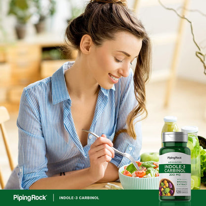 Piping Rock Indole 3 Carbinol | 200mg | 120 Capsules | I3C with Broccoli Extract | Non-GMO, Gluten Free Supplement - dailyvitalstore
