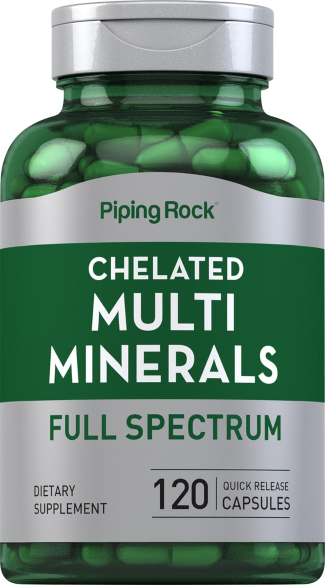 Piping Rock Mega Multi Mineral Chelated Supplement | 120 Capsules | for Men and Women | Iron Free | Non-GMO, Gluten Free - dailyvitalstore