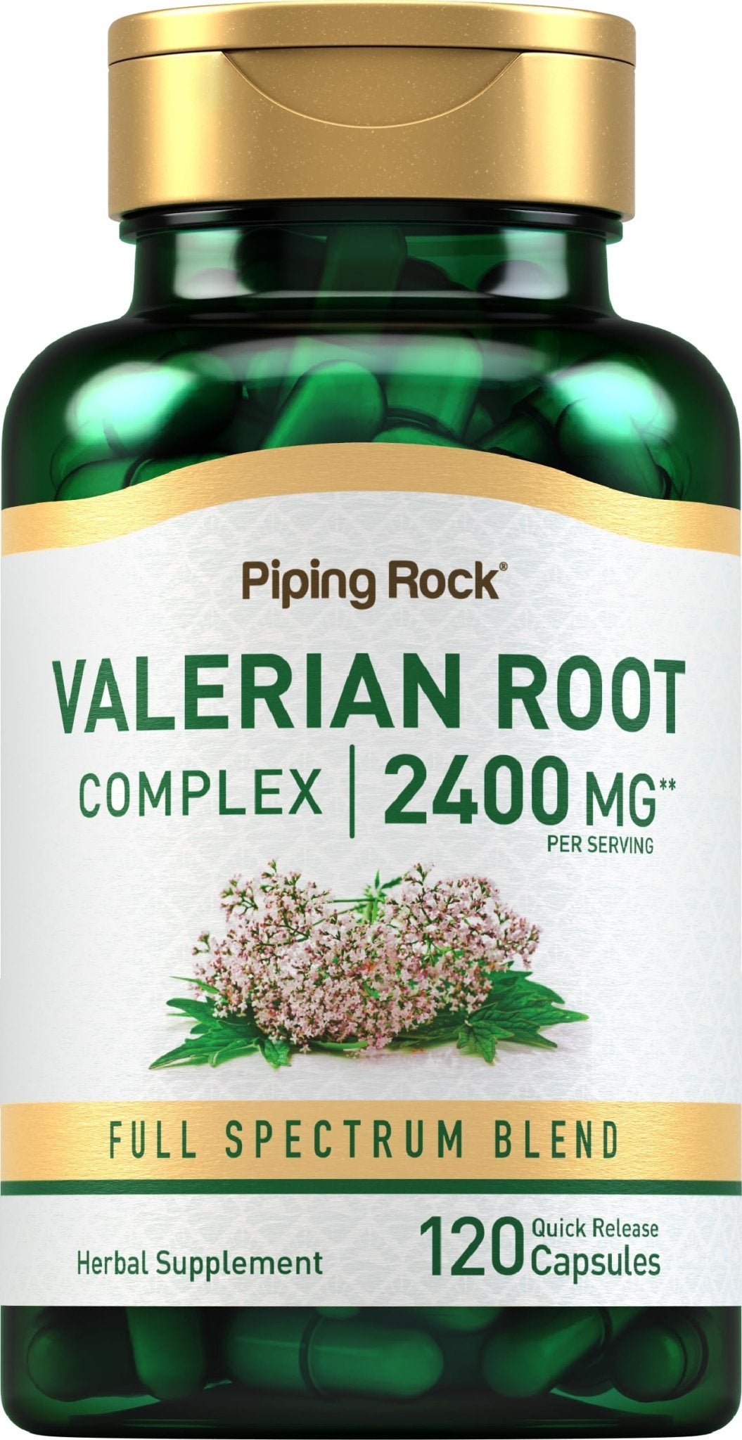 Piping Rock Valerian Root Capsules | 120 Count | Extract Supplement | Herbal Blend | Non-GMO, Gluten Free - dailyvitalstore