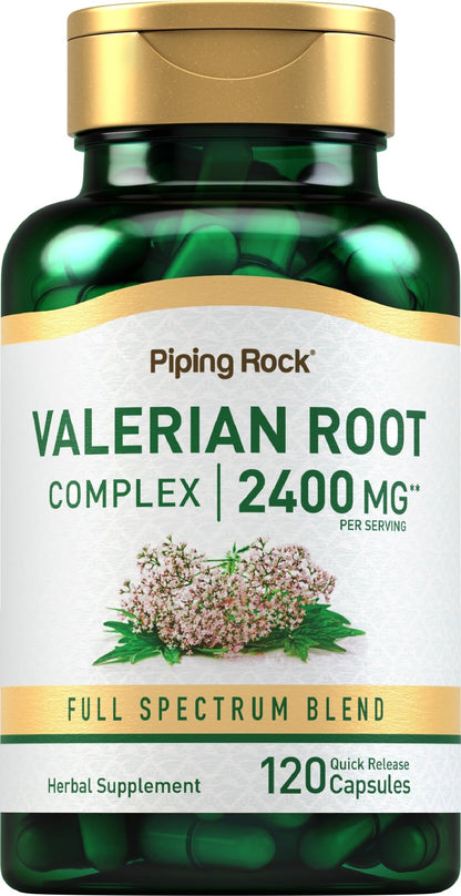 Piping Rock Valerian Root Capsules | 120 Count | Extract Supplement | Herbal Blend | Non-GMO, Gluten Free - dailyvitalstore