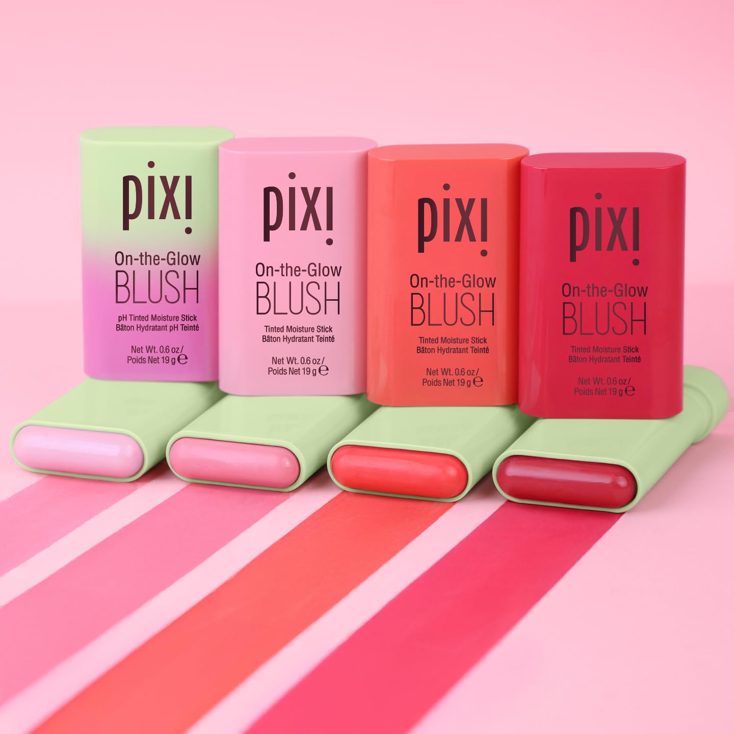 Pixi On-the-Glow Blush Stick in CheekTone, pH Reactive Hydrating Tinted Moisture Stick for Cheeks and Lips with Ginseng, Aloe Vera and Fruit Extracts, Twist-Up Design, Paraben-Free, 19g / 0.6 oz - dailyvitalstore