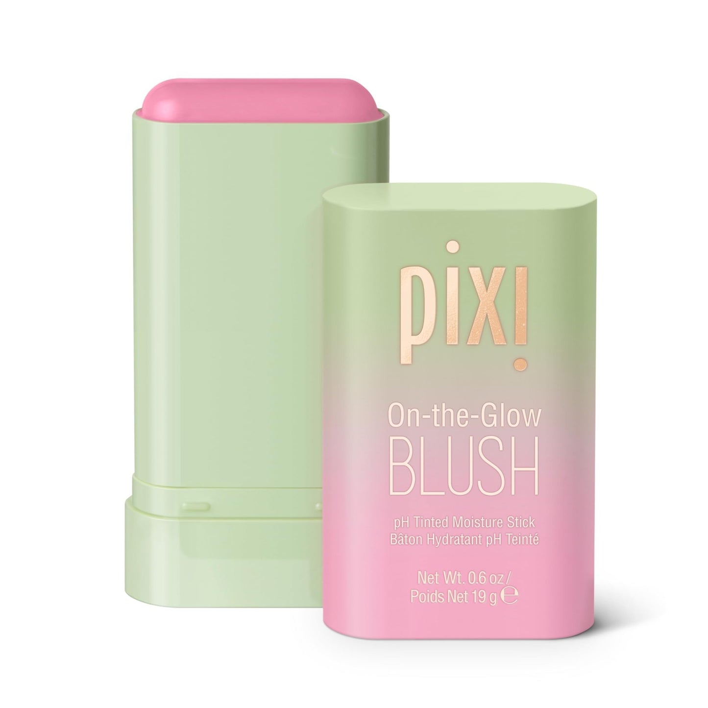 Pixi On-the-Glow Blush Stick in CheekTone, pH Reactive Hydrating Tinted Moisture Stick for Cheeks and Lips with Ginseng, Aloe Vera and Fruit Extracts, Twist-Up Design, Paraben-Free, 19g / 0.6 oz - dailyvitalstore
