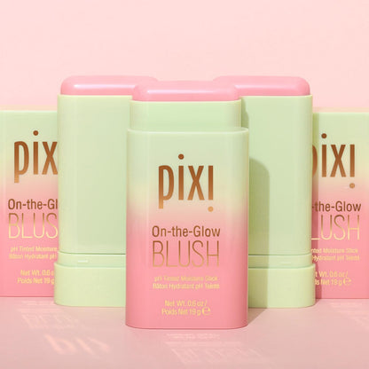Pixi On-the-Glow Blush Stick in CheekTone, pH Reactive Hydrating Tinted Moisture Stick for Cheeks and Lips with Ginseng, Aloe Vera and Fruit Extracts, Twist-Up Design, Paraben-Free, 19g / 0.6 oz - dailyvitalstore