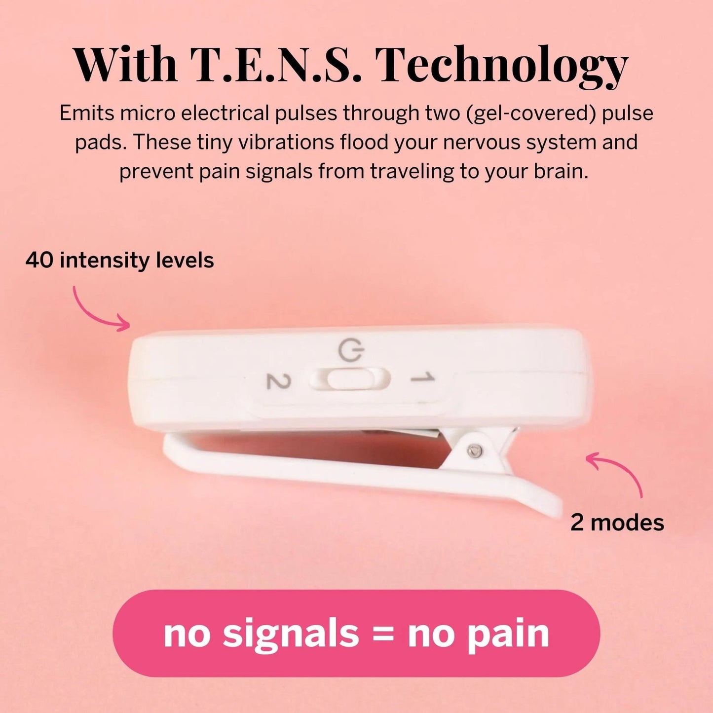Pixie Period Pain Relief Device - Best PMS Relief Simulator with TENS Technology - Thinnest Wearable Tens Unit - Unnoticeable Under Clothes - Menstrual Cramp Comfort for Feminine Care - dailyvitalstore