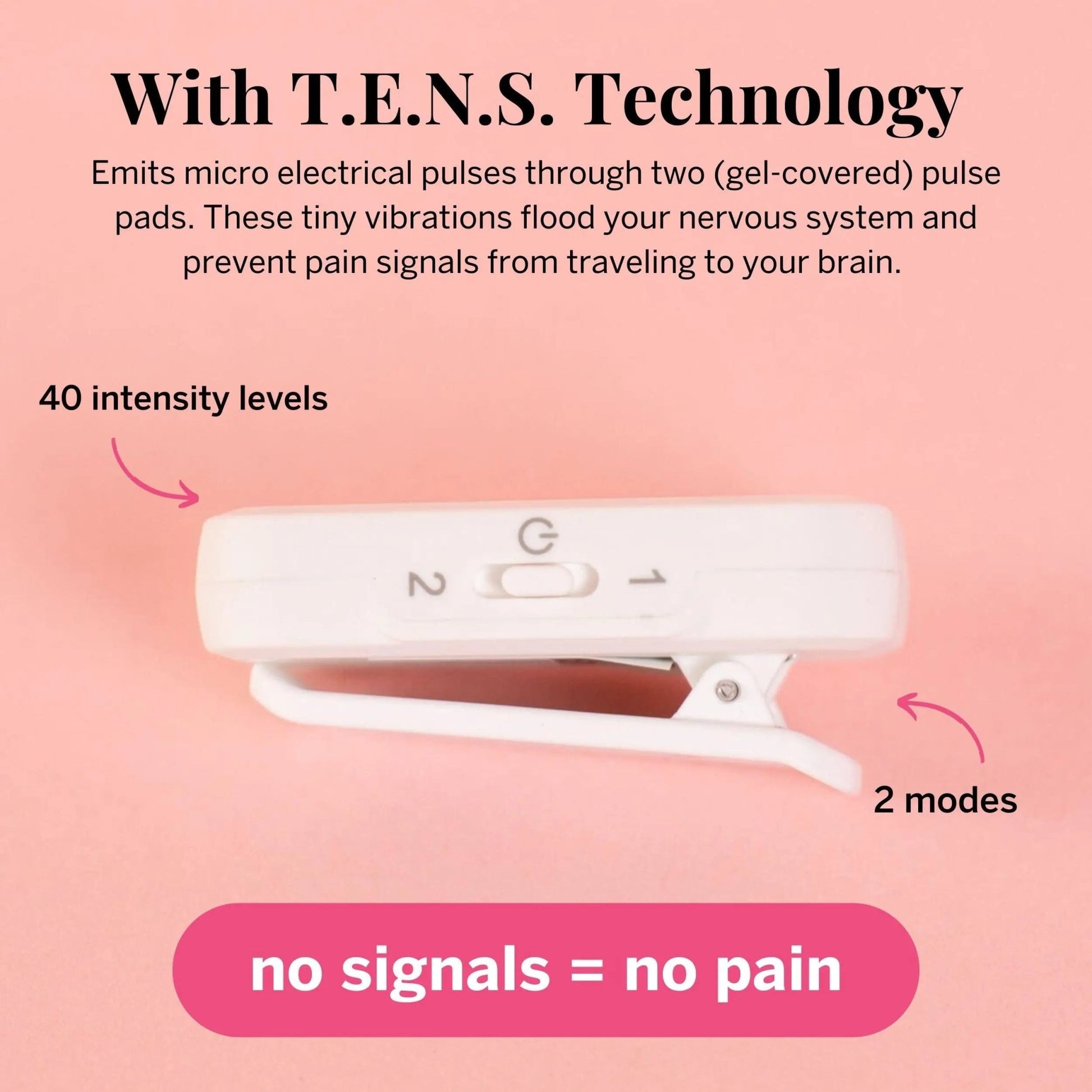 Pixie Period Pain Relief Device - Best PMS Relief Simulator with TENS Technology - Thinnest Wearable Tens Unit - Unnoticeable Under Clothes - Menstrual Cramp Comfort for Feminine Care - dailyvitalstore