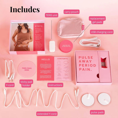 Pixie Period Pain Relief Device - Best PMS Relief Simulator with TENS Technology - Thinnest Wearable Tens Unit - Unnoticeable Under Clothes - Menstrual Cramp Comfort for Feminine Care - dailyvitalstore