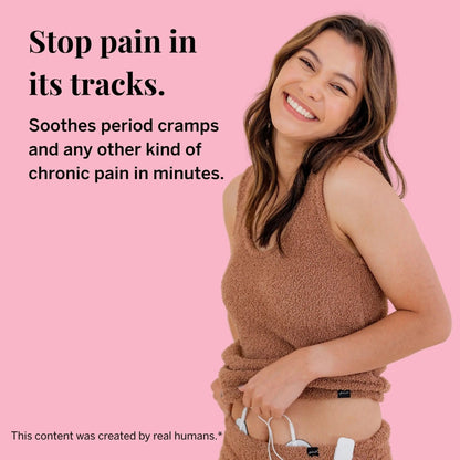 Pixie Period Pain Relief Device - Best PMS Relief Simulator with TENS Technology - Thinnest Wearable Tens Unit - Unnoticeable Under Clothes - Menstrual Cramp Comfort for Feminine Care - dailyvitalstore