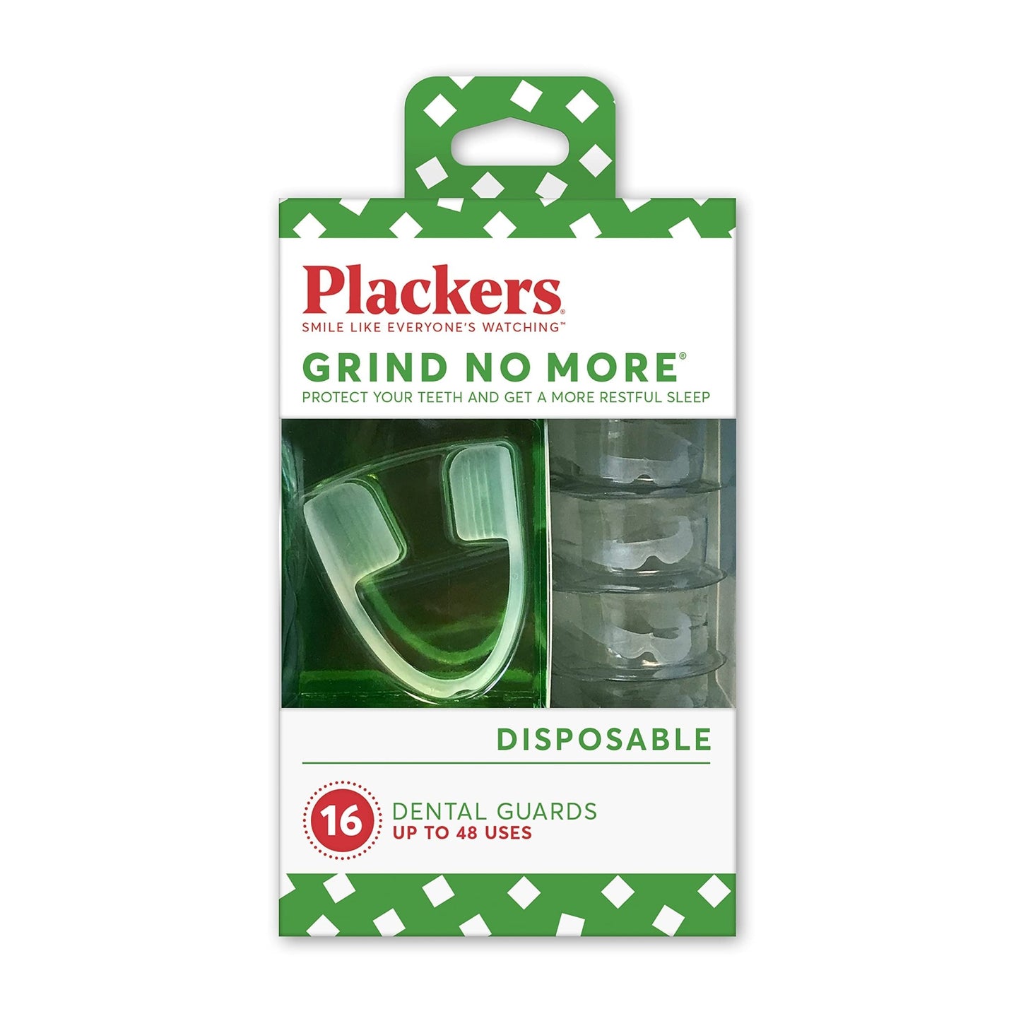 Plackers Grind No More Night Guard, Nighttime Protection for Teeth, BPA Free, Sleep Well, Ready to Wear, Disposable, One Size Fits All, 16 Count - dailyvitalstore