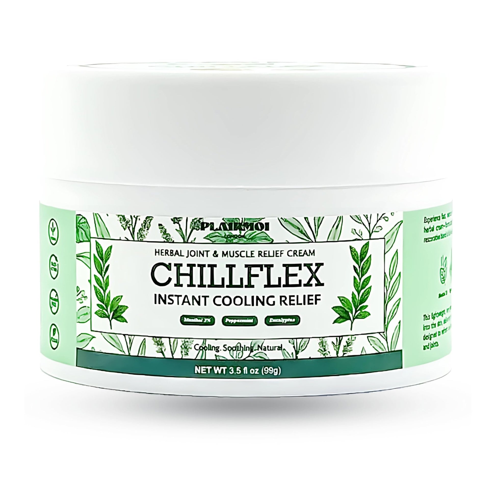 PLAIRMOI CHILLFLEX Pain Relief Gel for Muscle Aches, Joint Pain, Discomfort & Inflammation – Fast Acting, Cooling, Non-Greasy with 3% Menthol & Eucalyptus – 3.5 oz, 1-Pack - dailyvitalstore