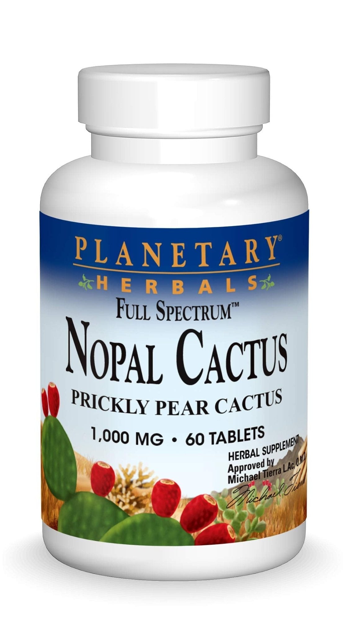 Planetary Herbals Full Spectrum Nopal Cactus 1000mg Prickly Pear Cactus Antioxidant - 100% Natural - 60 Tablets - dailyvitalstore