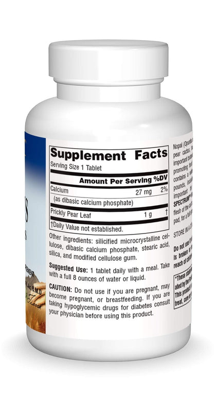 Planetary Herbals Full Spectrum Nopal Cactus 1000mg Prickly Pear Cactus Antioxidant - 100% Natural - 60 Tablets - dailyvitalstore