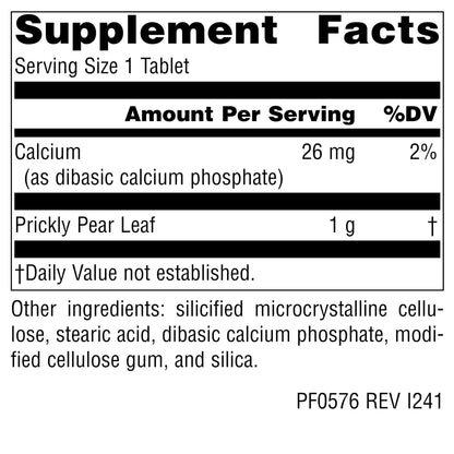 Planetary Herbals Full Spectrum Nopal Cactus, Prickly Pear Cactus, 1000 mg, with Prickley Pear Leaf - 120 Tablets - dailyvitalstore
