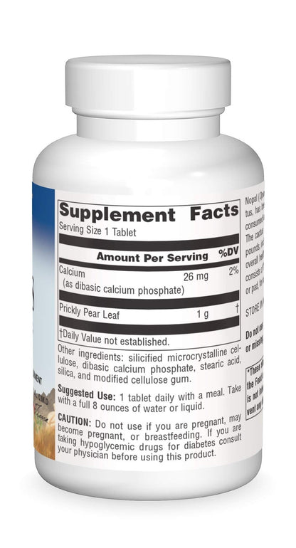 Planetary Herbals Full Spectrum Nopal Cactus, Prickly Pear Cactus, 1000 mg, with Prickley Pear Leaf - 120 Tablets - dailyvitalstore