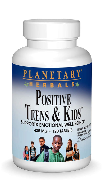 Planetary Herbals Positive Teens & Kids 435mg, Supports Emotional Well-Being,120 Tablets - dailyvitalstore