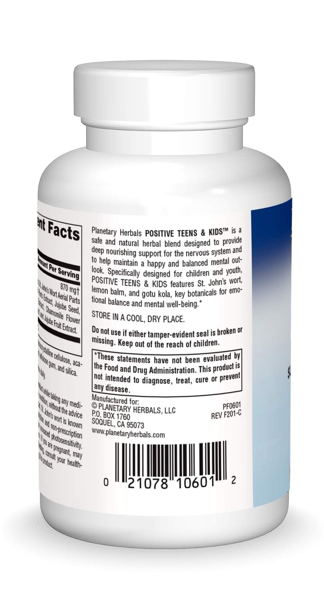 Planetary Herbals Positive Teens & Kids 435mg, Supports Emotional Well-Being,120 Tablets - dailyvitalstore