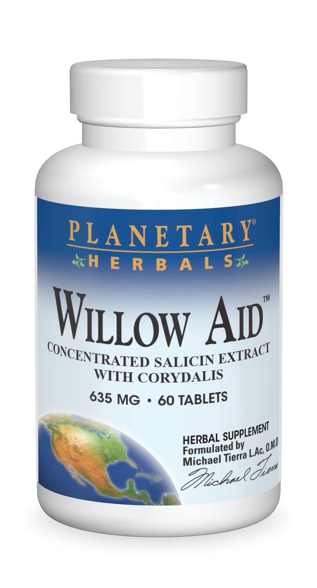 Planetary Herbals Willow Aid Tablets, 60 Count - dailyvitalstore