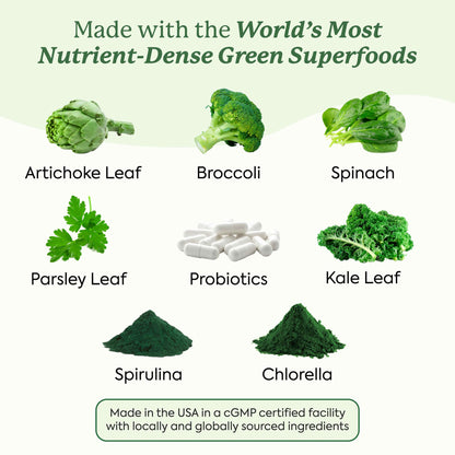 Plant People WonderGreens Veggie Gummies Super Greens with Probiotics Multivitamin Support Gummy for Wellbeing, Energy, Immune and Gut Health, Green Apple Flavor (60 Count) - dailyvitalstore