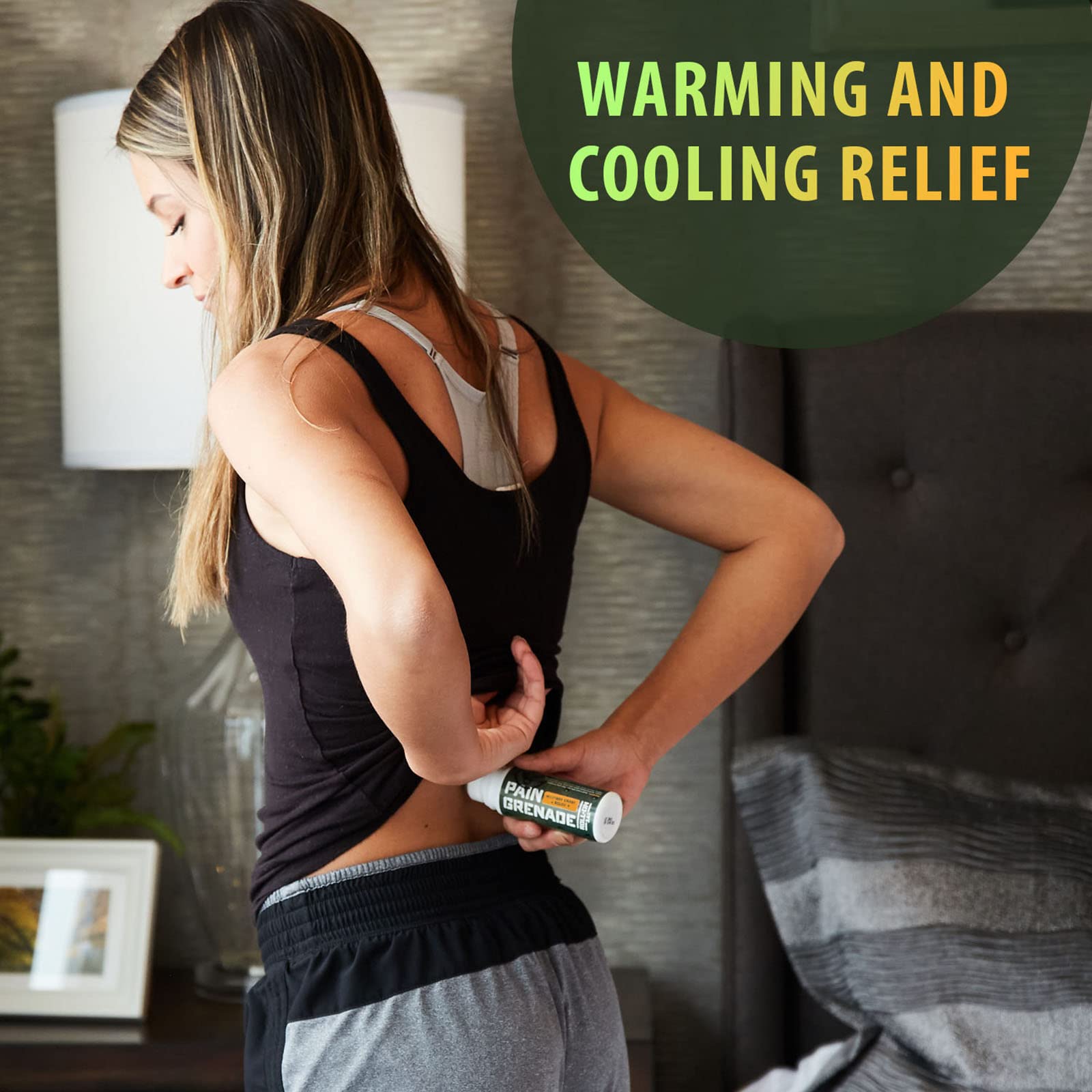 Plant Powered Roll-On Gel by Pain Grenade - Cooling and Warming Gel with Arnica, Menthol, Camphor, Glucosamine, and Other All Natural Botanicals - 3 - Pack - dailyvitalstore