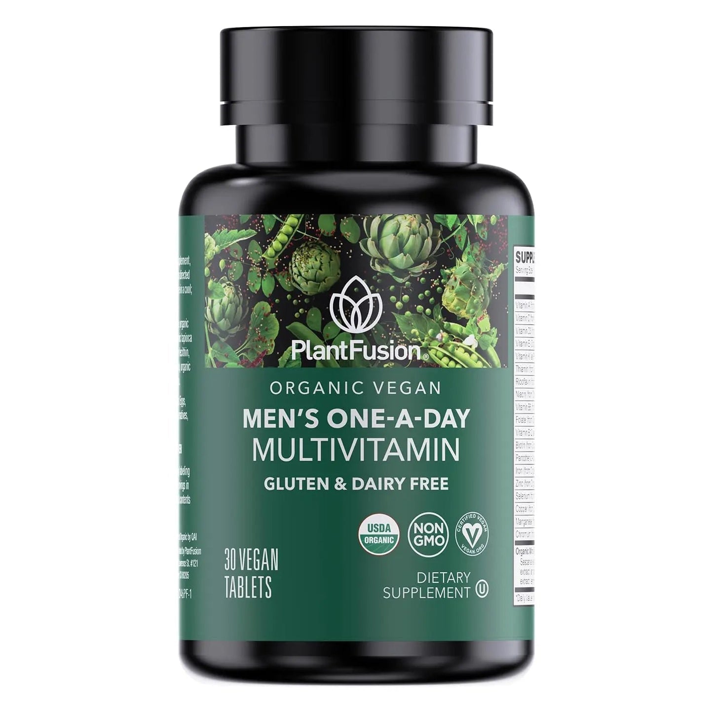 PlantFusion Organic Multivitamin for Men - One Daily Whole Food Blend Men's Multivitamin - Vegan, Non-GMO - dailyvitalstore