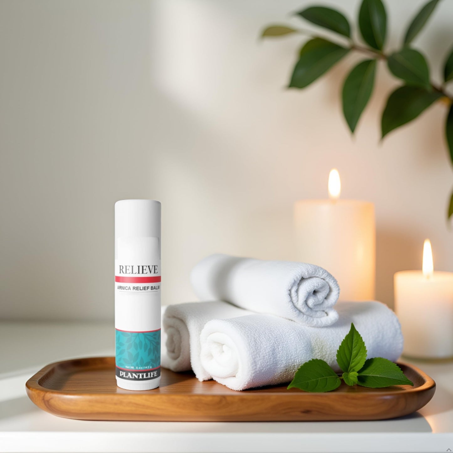 Plantlife Arnica Relieve Balm - Made with Arnica and 100% Pure Essential Oils - Relieve Products are a Homeopathic Solution for Everyday Use - Works Quickly and Effectively - Made in California - dailyvitalstore