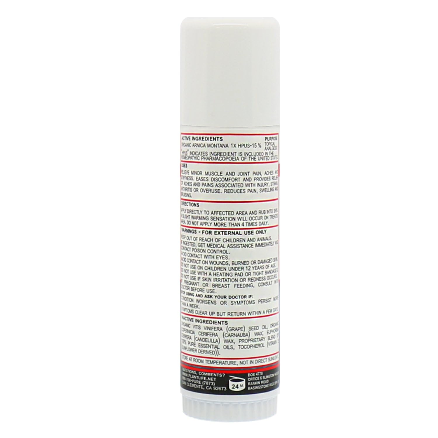 Plantlife Arnica Relieve Balm - Made with Arnica and 100% Pure Essential Oils - Relieve Products are a Homeopathic Solution for Everyday Use - Works Quickly and Effectively - Made in California - dailyvitalstore