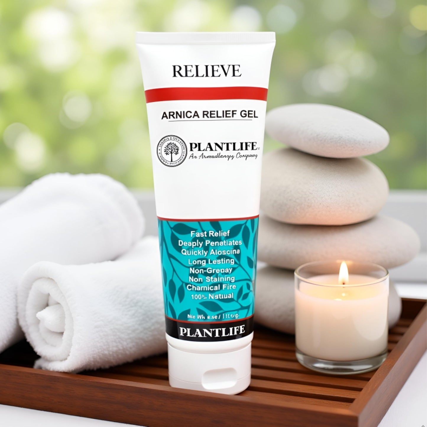 Plantlife Arnica Relieve Gel - Made with Arnica and 100% Pure Essential Oils - Relieve Products are a Homeopathic Solution for Everyday Use - Works Quickly and Effectively - Made in California - dailyvitalstore