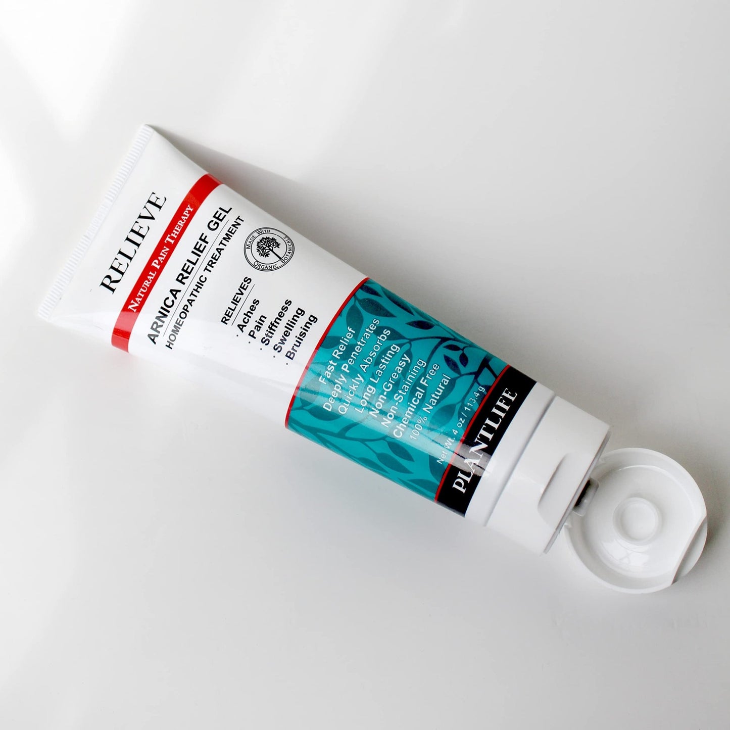 Plantlife Arnica Relieve Gel - Made with Arnica and 100% Pure Essential Oils - Relieve Products are a Homeopathic Solution for Everyday Use - Works Quickly and Effectively - Made in California - dailyvitalstore