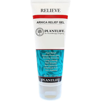 Plantlife Arnica Relieve Gel - Made with Arnica and 100% Pure Essential Oils - Relieve Products are a Homeopathic Solution for Everyday Use - Works Quickly and Effectively - Made in California - dailyvitalstore