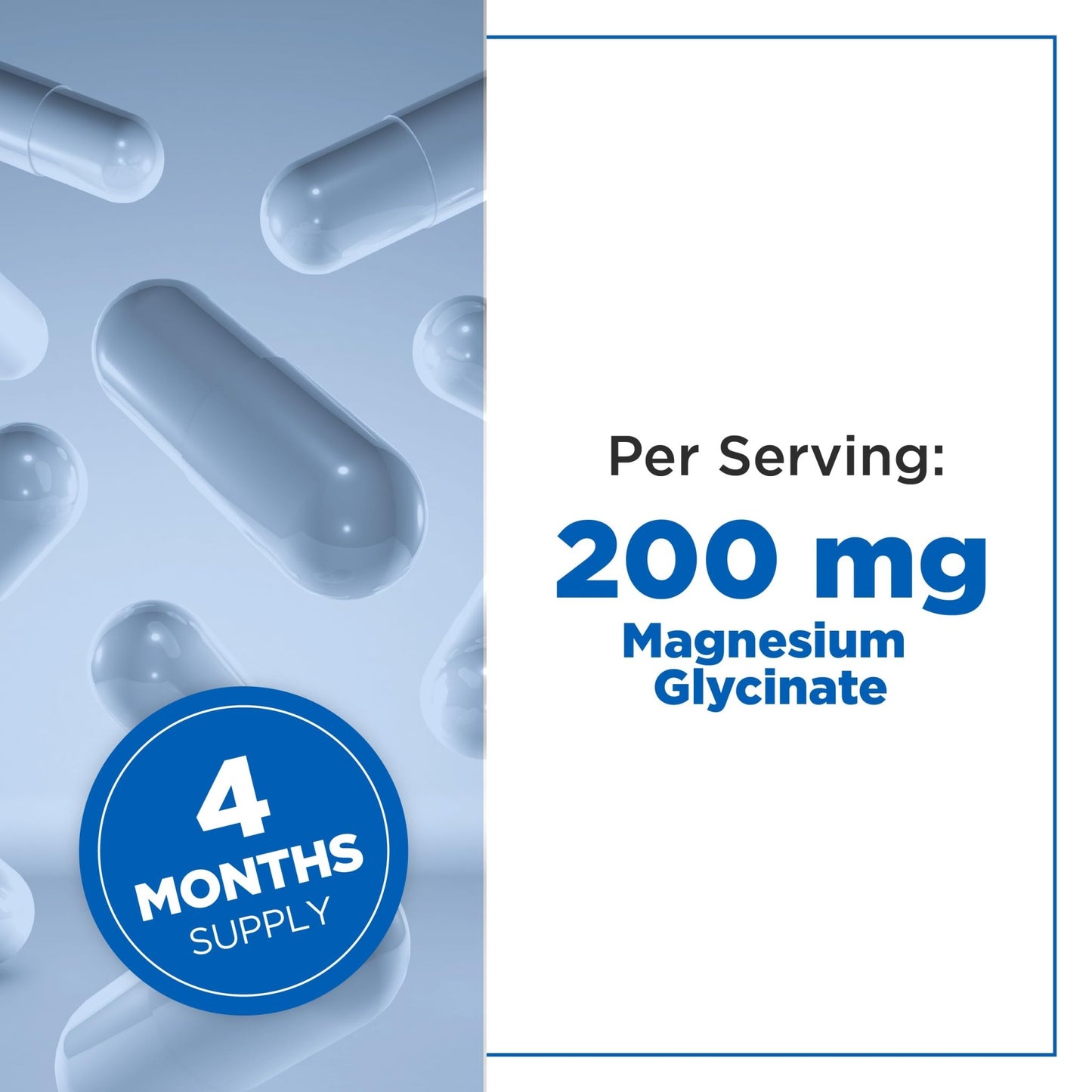 PlantVital Magnesium Glycinate 200mg - Supports Restful Sleep, Muscle & Nerve Function, Normal Heart & Bone Health - Feel Calm & Relax - Vegan, Third Party Tested, Gluten Free, Non-GMO - 120 Capsules - dailyvitalstore