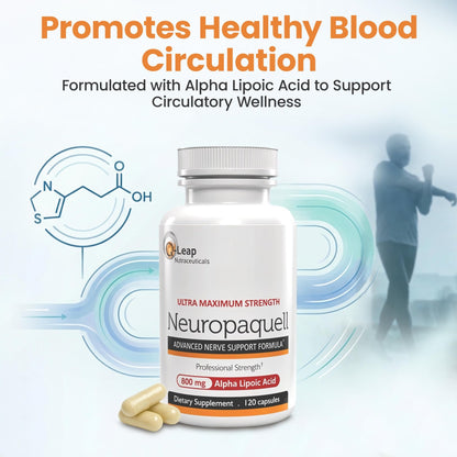 Platinum Health Alpha Lipoic Acid for Neuropathy Nerve Pain Support, Supplement, B Vitamins, L Arginine, All Natural Maximum Strength Neuropaquell for Discomfort in Feet, Hand, Toes,120 Capsules,800mg - dailyvitalstore
