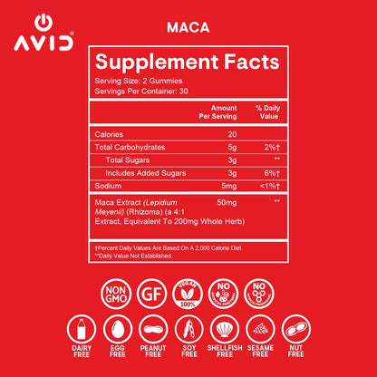 Playboy - Maca Root Gummies for Women and Men (60 Count - Peach Flavored) - Boost Sexual Vitality, Libido, Fertility - Supplement - 100% Natural, Vegan Non GMO - 4:1 Extract Maca Peruana - dailyvitalstore