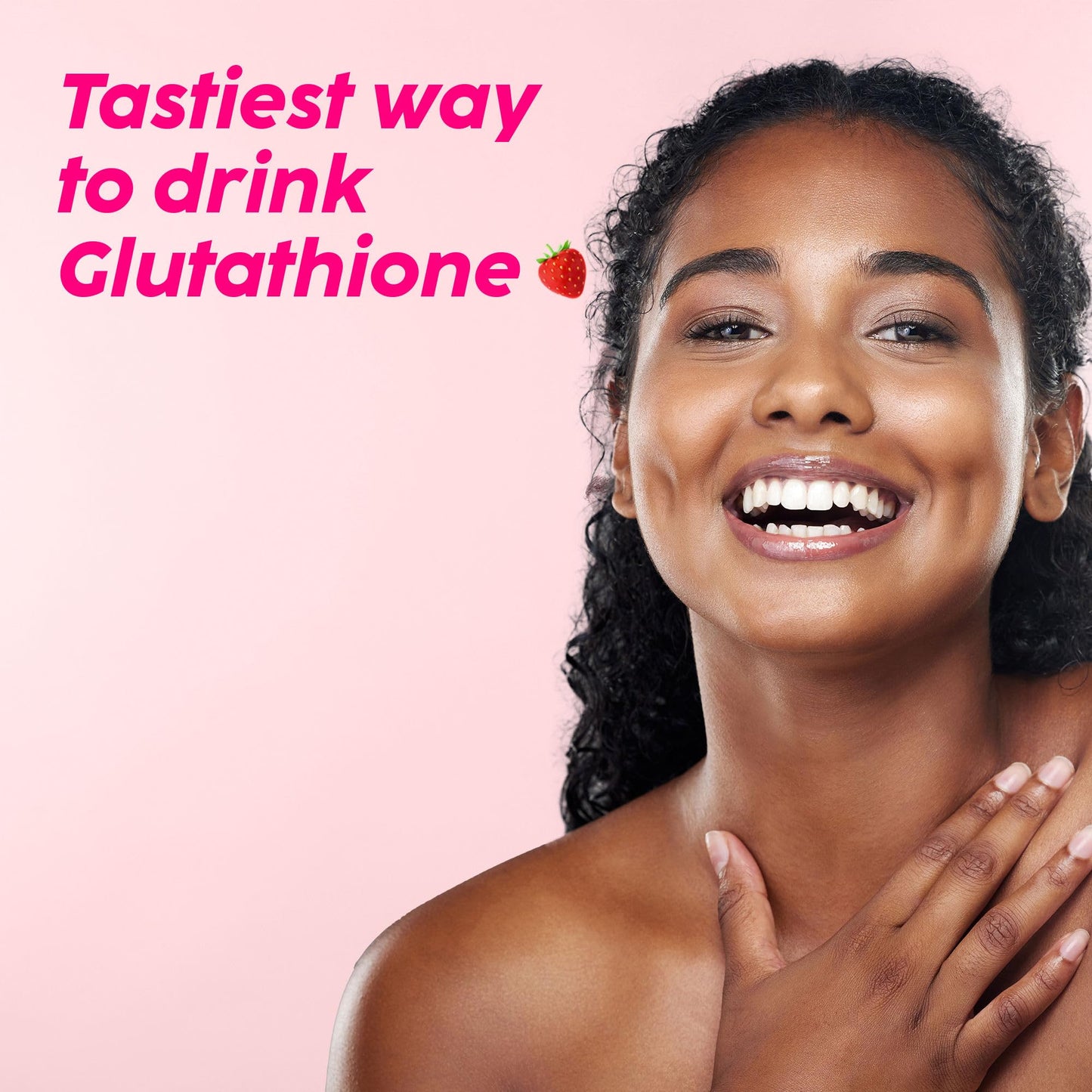 PLIX Glowy Skin 500mg Glutathione Supplement with Hyaluronic Acid, Vitamin C, E & Berries | 30 Effervescent Tablets, Strawberry Flavor - dailyvitalstore