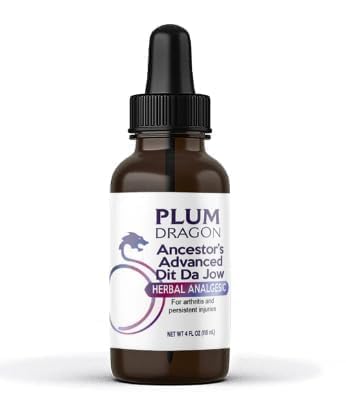 Plum Dragon Ancestors Advanced Dit Da Jow - Herbal Liniment, Sprain - 4 Oz - dailyvitalstore