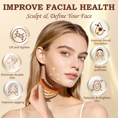 Pnctho 2026 New 2 Pcs Lymphatic Contour Face Brush,Lymphatic Drainage Massager for Chin & Neck, Jawline & Neck Lymphatic Massage Brush for Contouring, De-Puffing & Smoother Skin, Skin Firming 2 Pack - dailyvitalstore