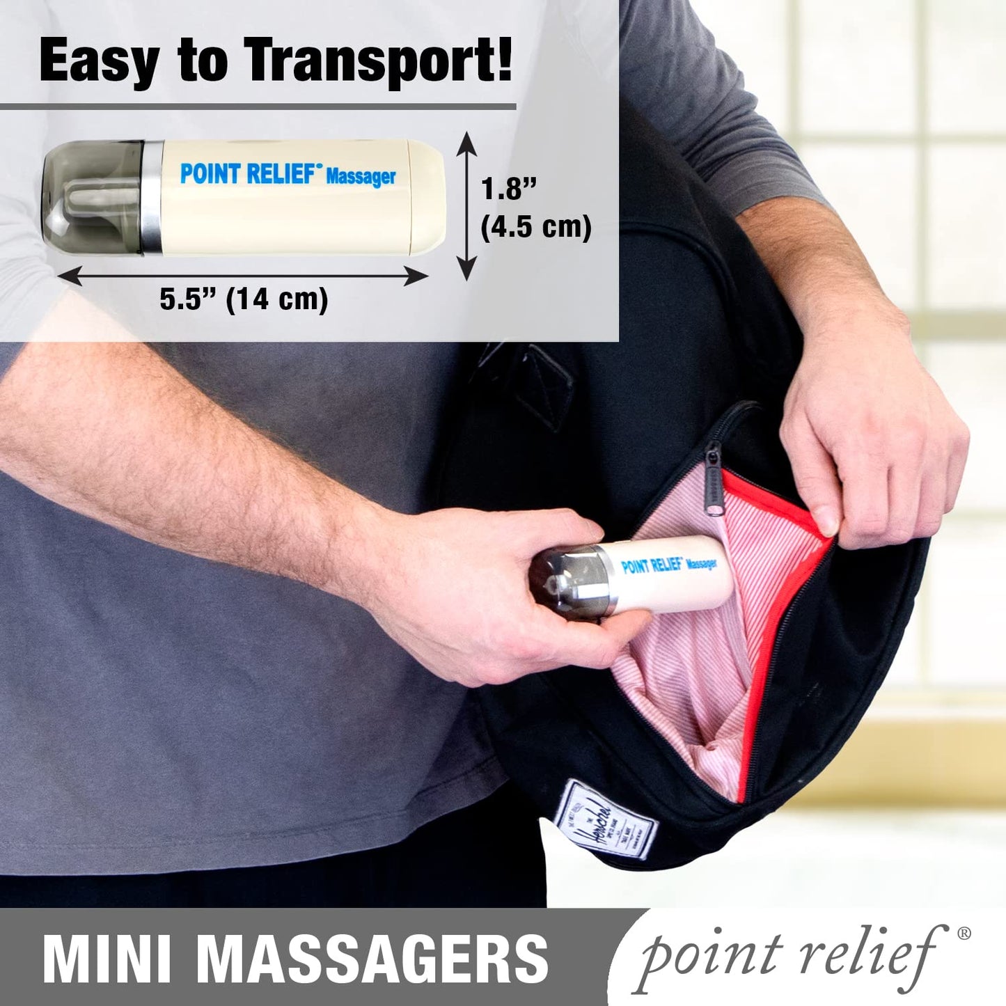 Point Relief 14-1050 Mini Massager for Handheld Targeted Massage Therapy Relieve Muscle Pain - dailyvitalstore
