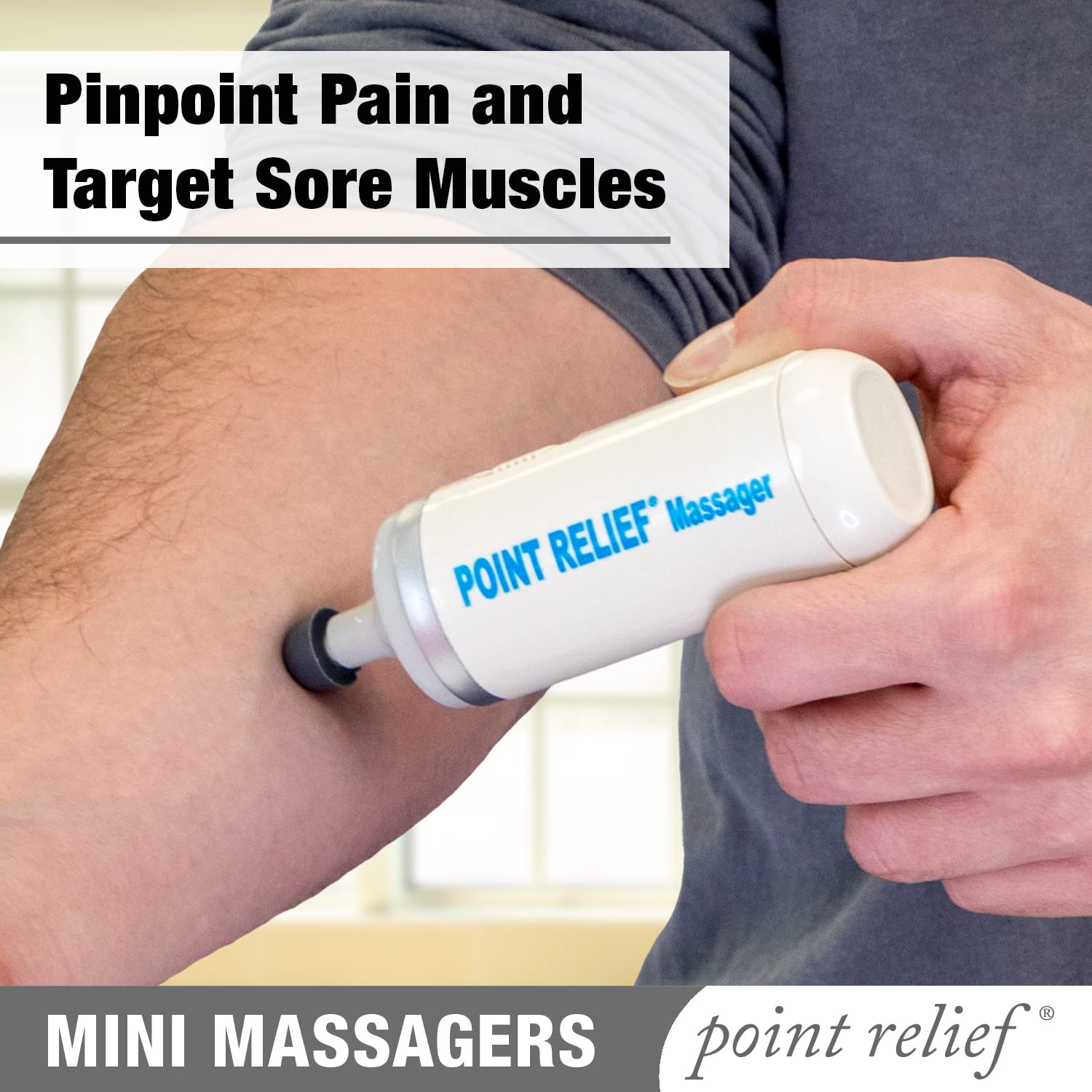 Point Relief 14-1050 Mini Massager for Handheld Targeted Massage Therapy Relieve Muscle Pain - dailyvitalstore