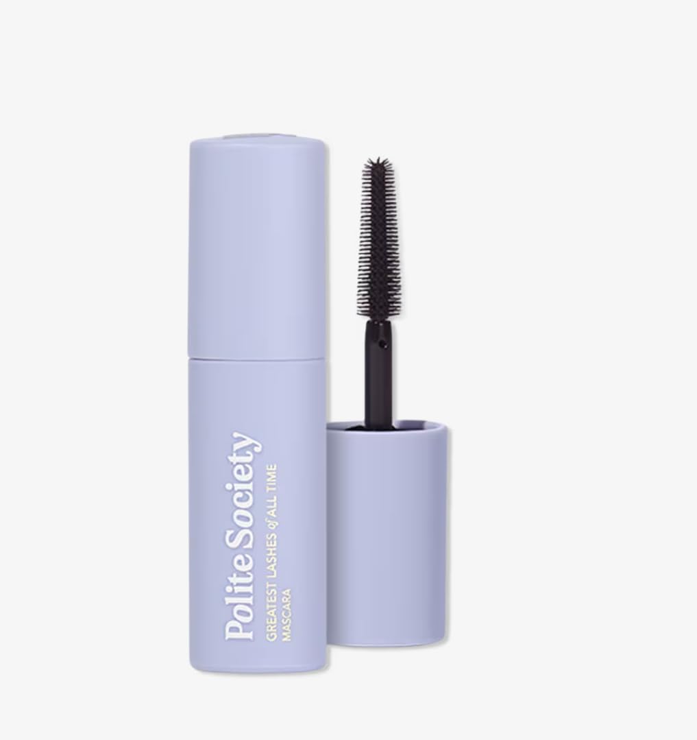 Polite Society Greatest Lashes of All Time Volumizing Lengthening Lifting Curling Mascara, 12-Hour Wear, Starburst Brush, Clean Formula .2 OZ - dailyvitalstore