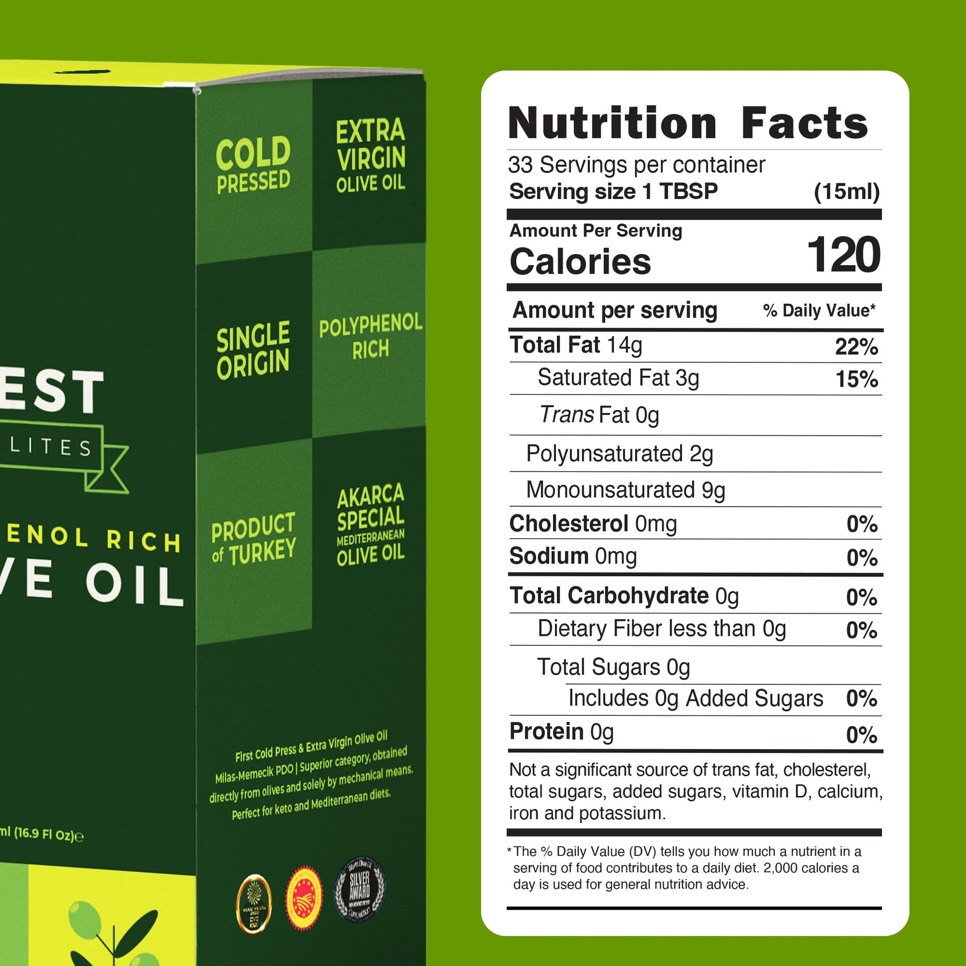 Polyphenol Rich Olive Oil Extra Virgin by Zest Delites, Up To 770 mg/kg High Polyphenol Olive Oil, Cold Pressed EVOO, Heart & Immunity Support, Single Origin - dailyvitalstore