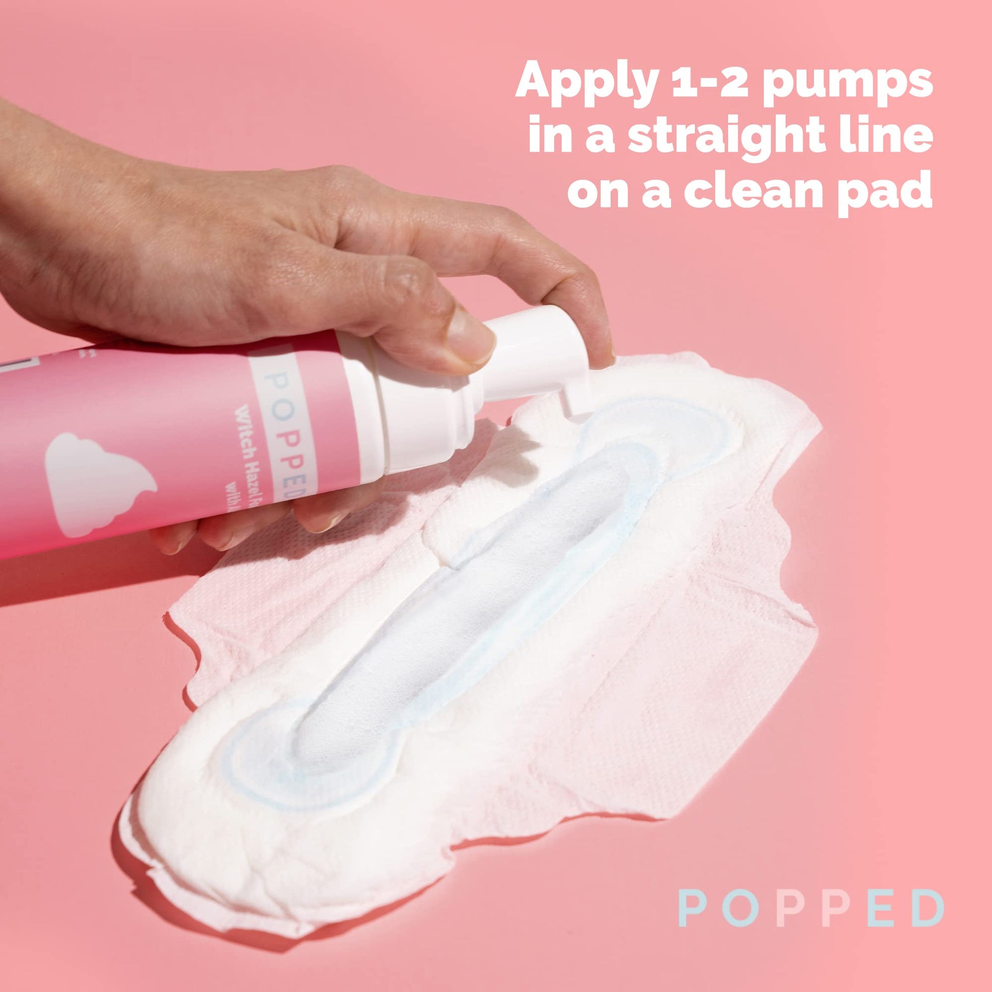 POPPED Witch Hazel Foam with Aloe (5 fl oz) | Perineal Healing Foam for Postpartum Care | Relieves Pain, Hemorrhoids, and Swelling After Birth | Postpartum Essential - dailyvitalstore