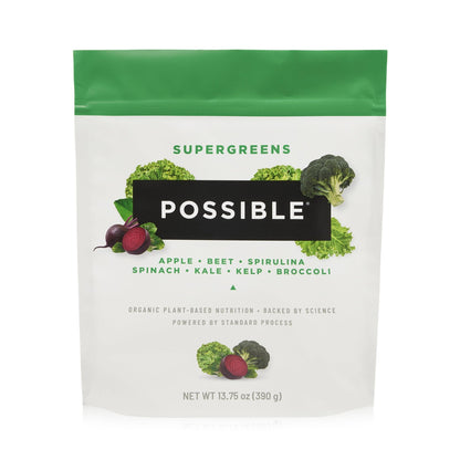 Possible SuperGreens - Potent Superfoods Blend - Plant-Based Antioxidant Support - Greens Powder Supplement & Drink Mix - Non-GMO, Vegan & Gluten-Free - SuperGreens (30 Servings) - dailyvitalstore