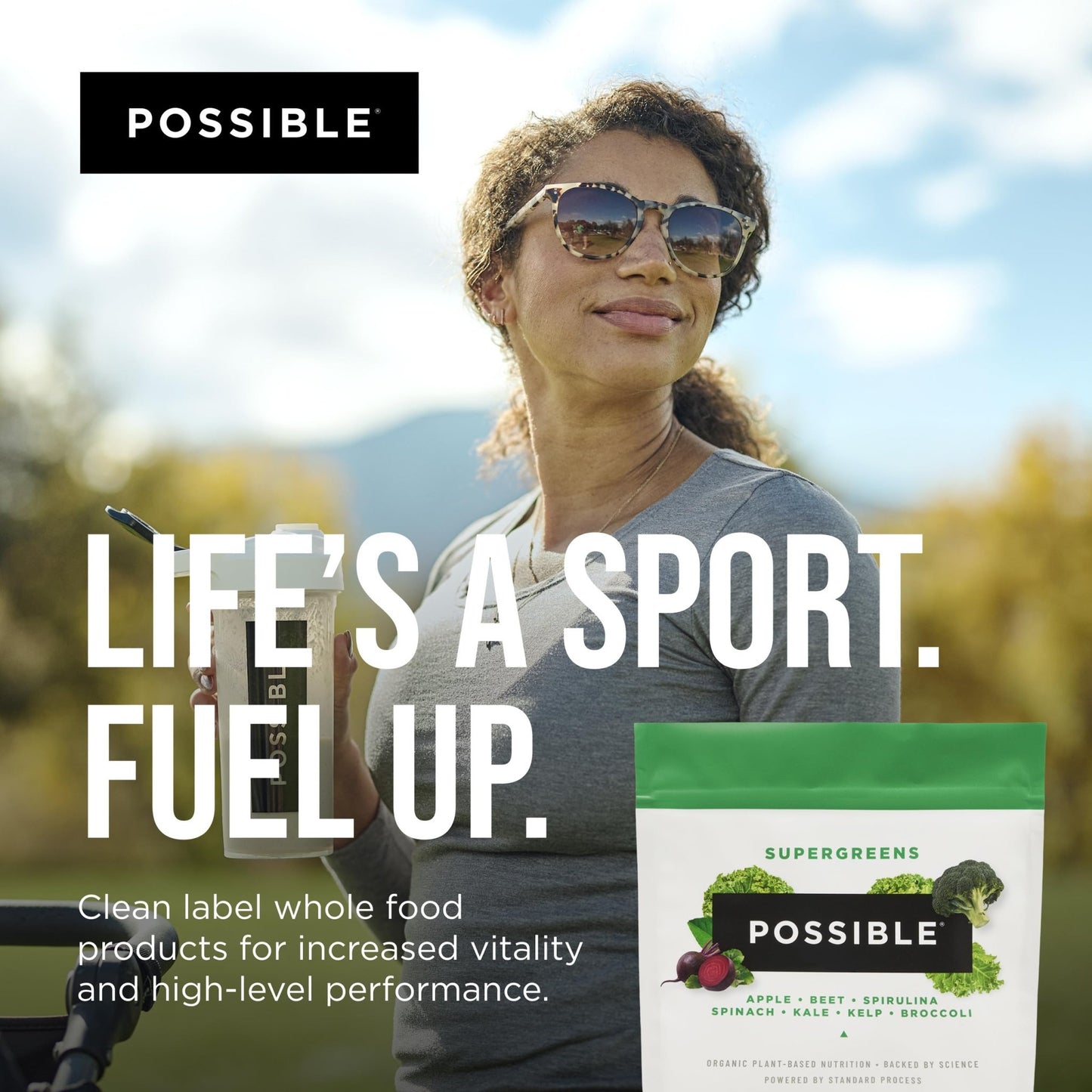 Possible SuperGreens - Potent Superfoods Blend - Plant-Based Antioxidant Support - Greens Powder Supplement & Drink Mix - Non-GMO, Vegan & Gluten-Free - SuperGreens (30 Servings) - dailyvitalstore